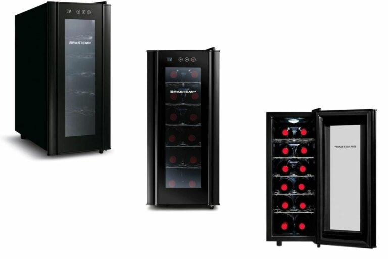 Adega Climatizada Brastemp All Black: design elegante, capacidade para 12 garrafas, controle digital, iluminação LED e eficiência energética.